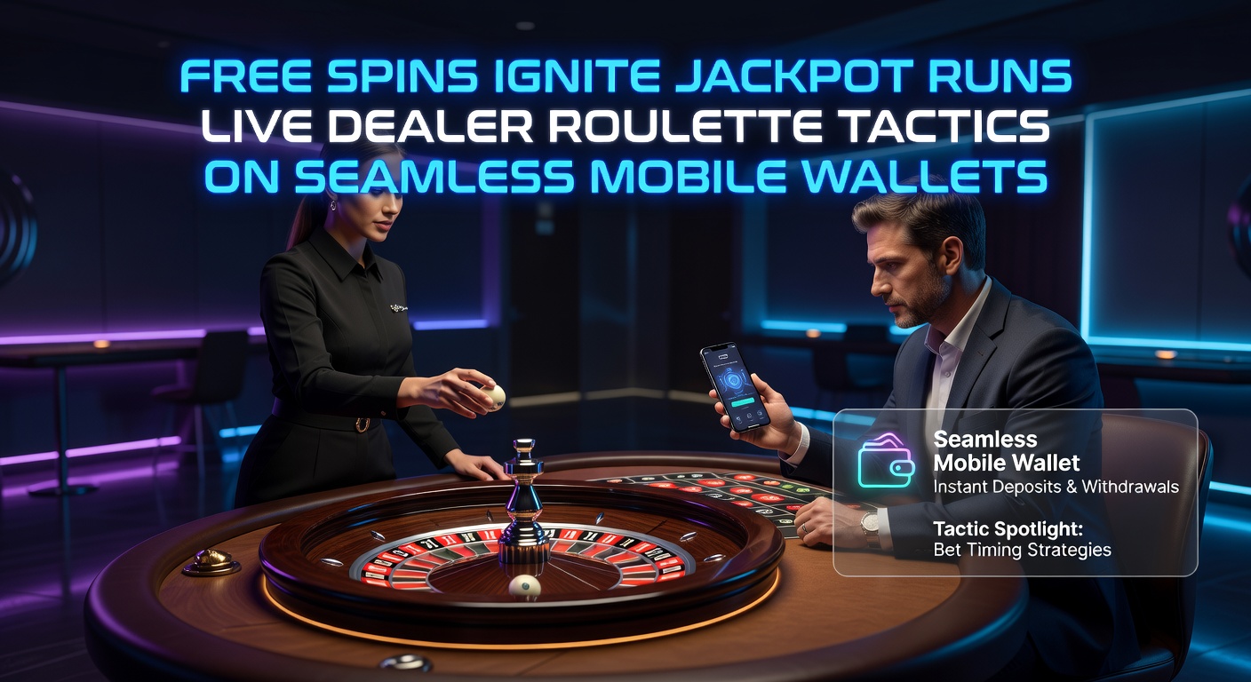 Jackpot-Leiter mit aufsteigenden Free-Spins-Symbolen und Mobile-Wallet-Integration bei einem Live-Roulette-Spiel