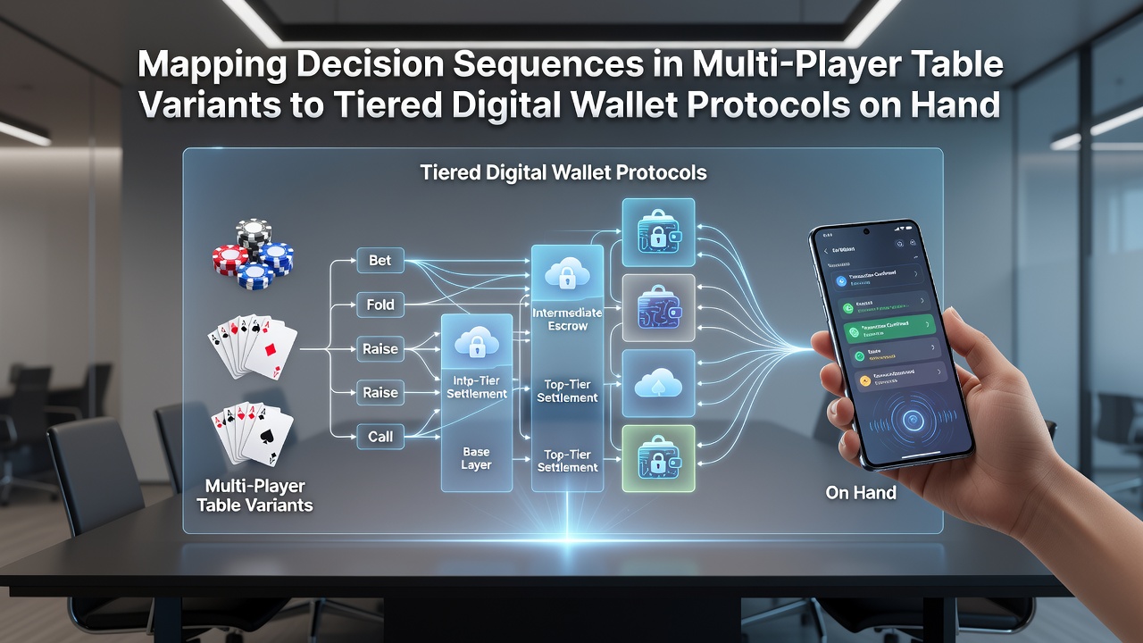 Darstellung der Integration von Tischspielentscheidungen mit gestuften Wallet-Systemen auf Smartphones