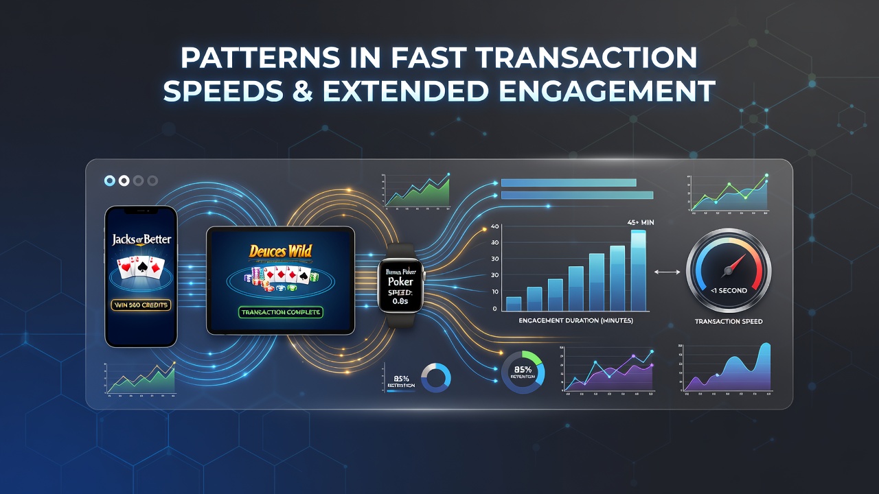 Darstellung von Transaktionsmustern und Engagement-Daten in mobilen Video-Poker-Formaten